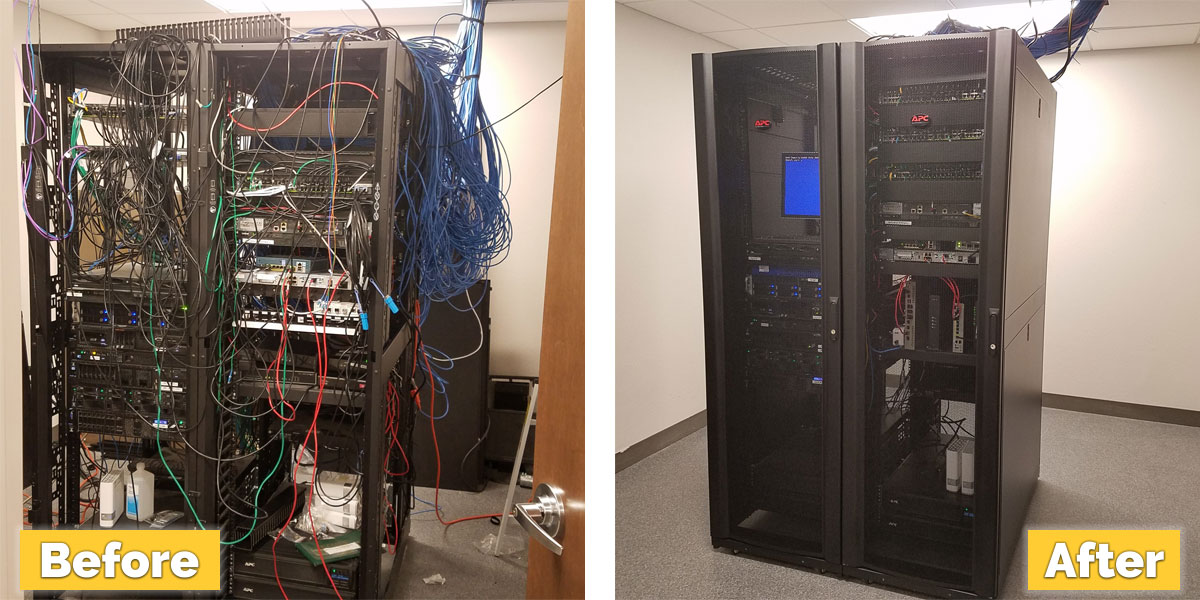Computers Nationwide - Low Voltage Cabling - Before and After